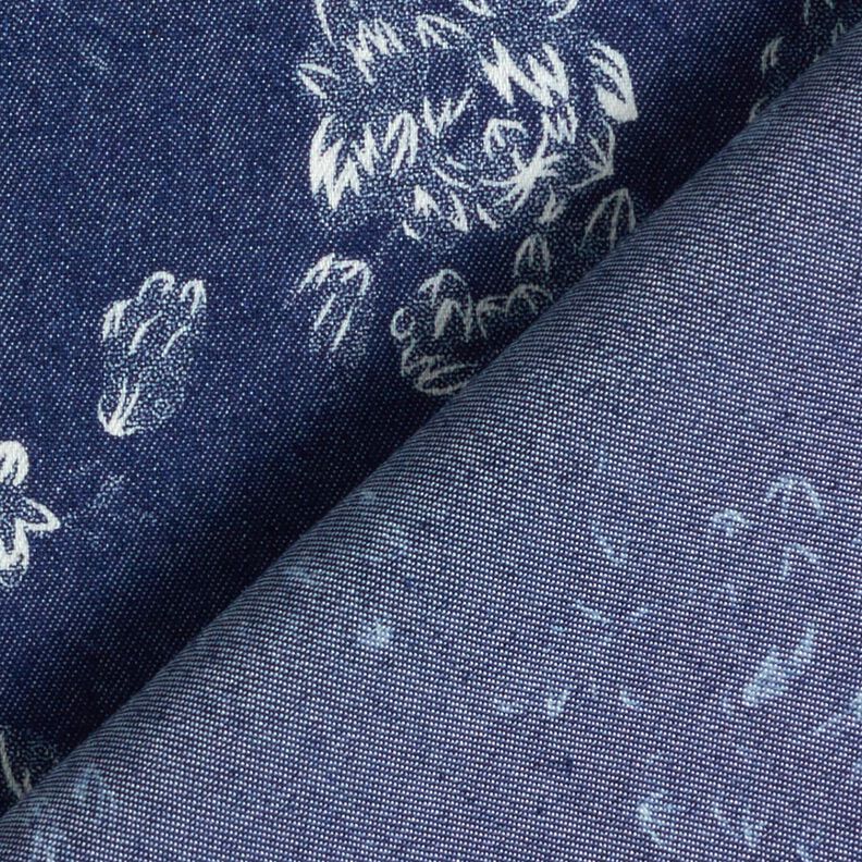 Chambray Rosas pequenas – azul-marinho/branco sujo,  image number 4