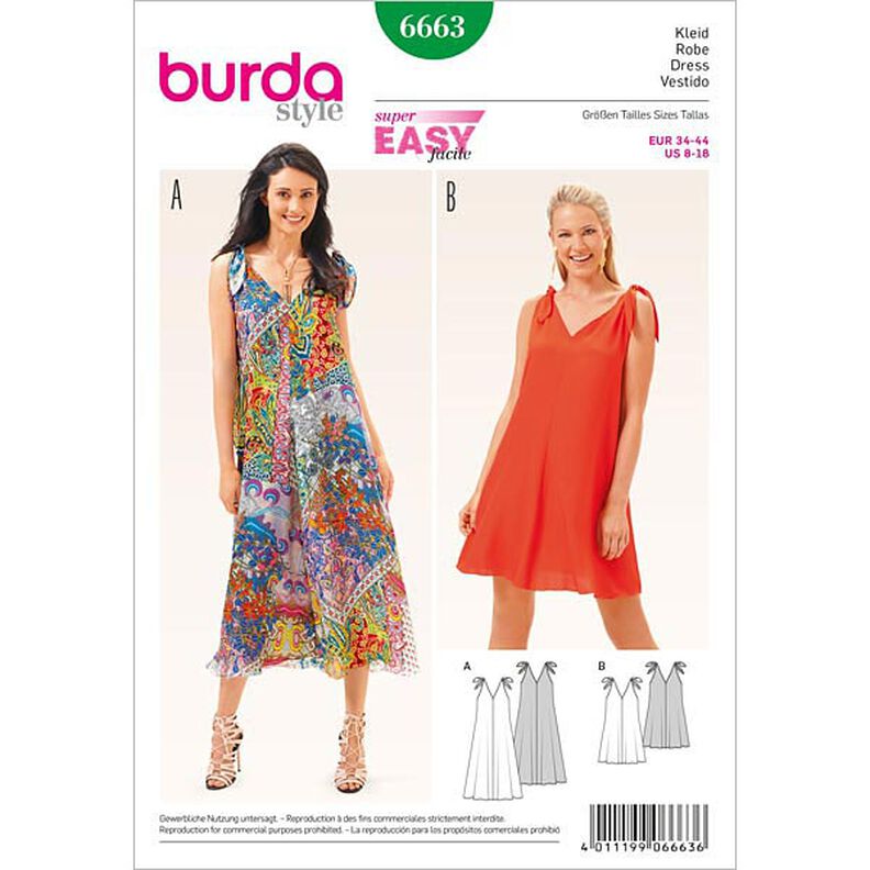 Vestido, Burda 6663,  image number 1
