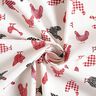 Tecido de algod&atilde;o Cretone Galinhas &ndash; branco sujo/cor de malagueta,  thumbnail number 3