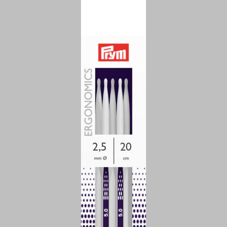 2,5|20cm Agulhas de tricot / meias Ergonomics | Prym,  image number 2