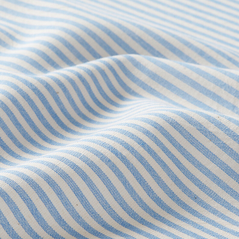Mistura de viscose e algodão Riscas – azul claro/branco sujo,  image number 2