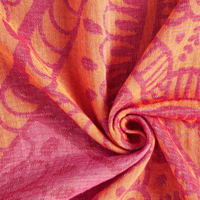 Moda de praia Toalha estilo hammam Ornamentos Jacquard – vermelho/laranja-pêssego,  image number 3