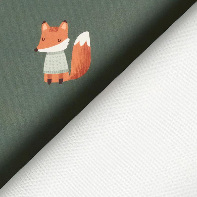 Tecido para impermeáveis Raposa Impressão Digital – verde amarelado,  image number 5