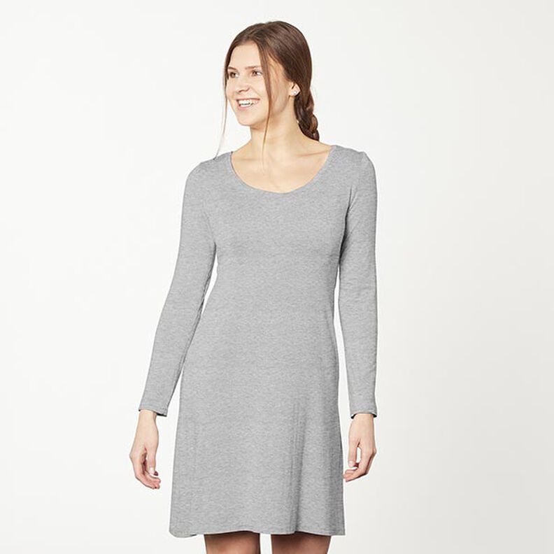 Jersey de algodão médio melange – cinzento claro,  image number 6