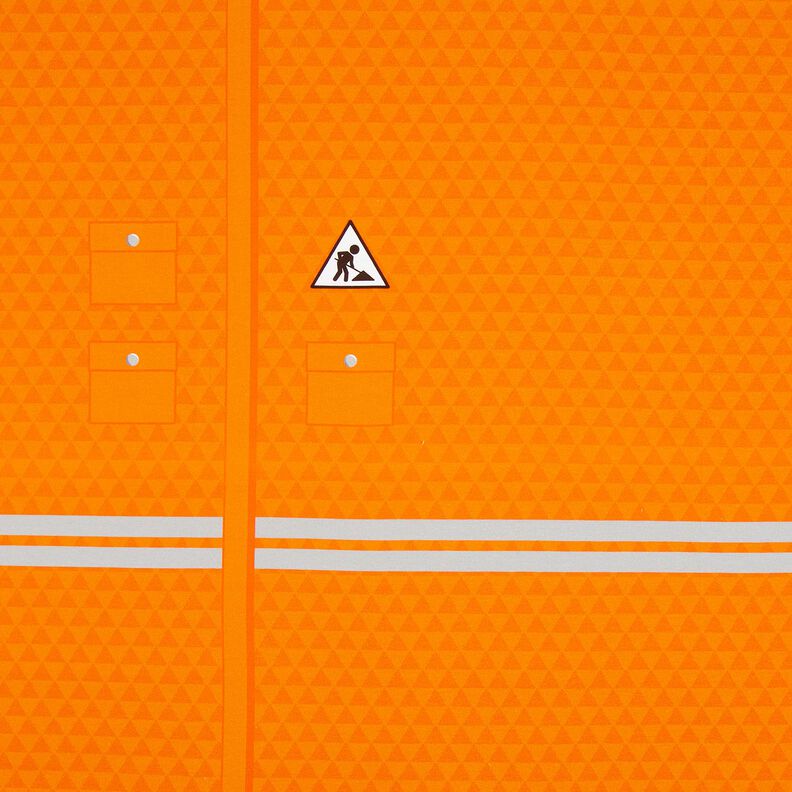 French Terry Barra Quero ser construtor | Stoff&Liebe – laranja-claro/cinzento-prateado,  image number 6