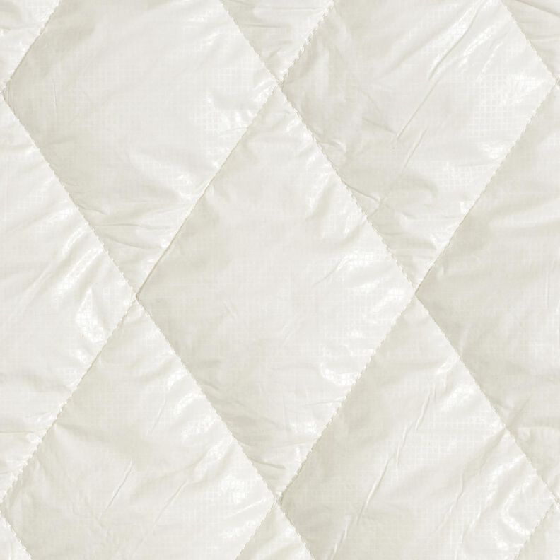 Tecido acolchoado brilho leve Losangos – marfim,  image number 1