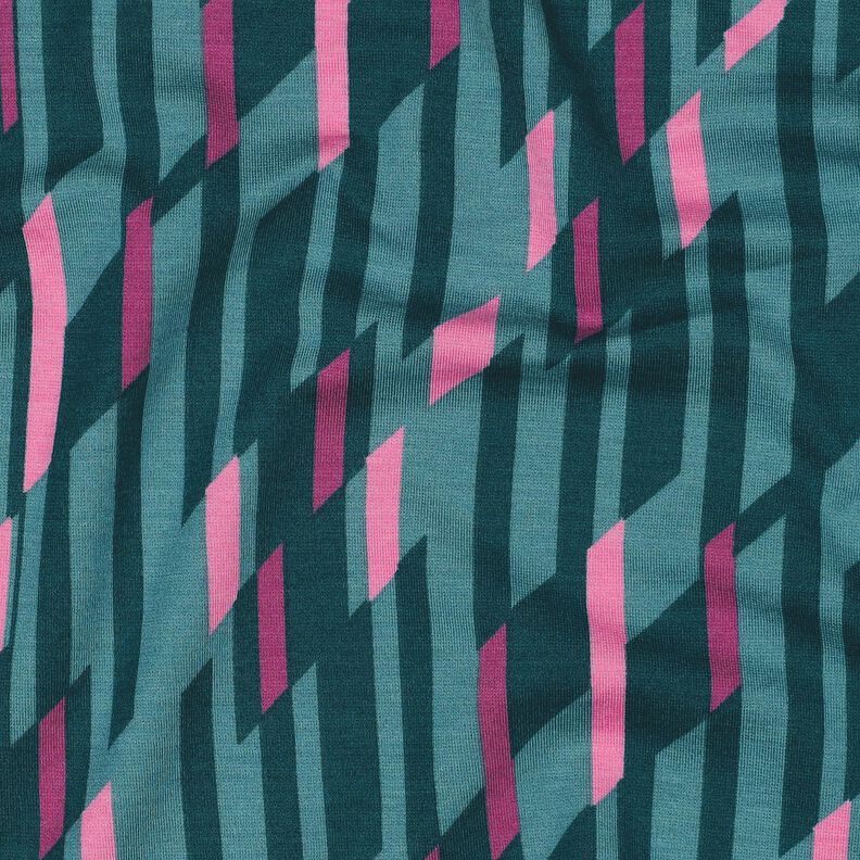 Jersey Romanit Losangos abstratos – azul petróleo/rosa,  image number 2