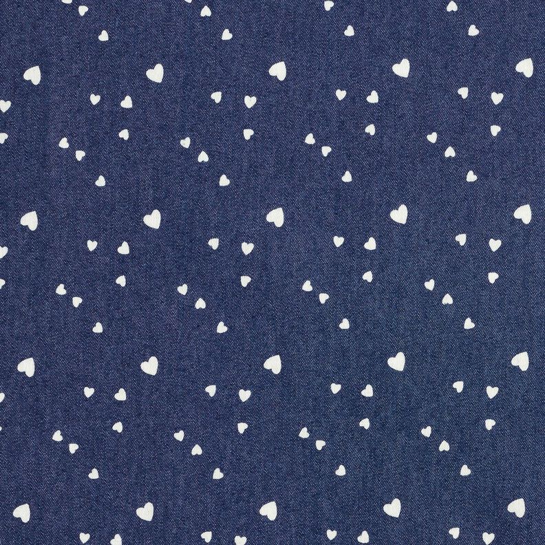 Chambray Pequenos corações – azul-marinho/branco sujo,  image number 1