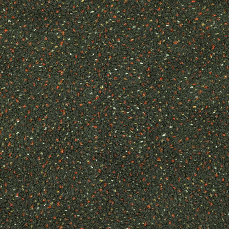 Tecido de pelúcia Teddy Tweed Melange | Poppy Fabrics – verde escuro,  image number 1