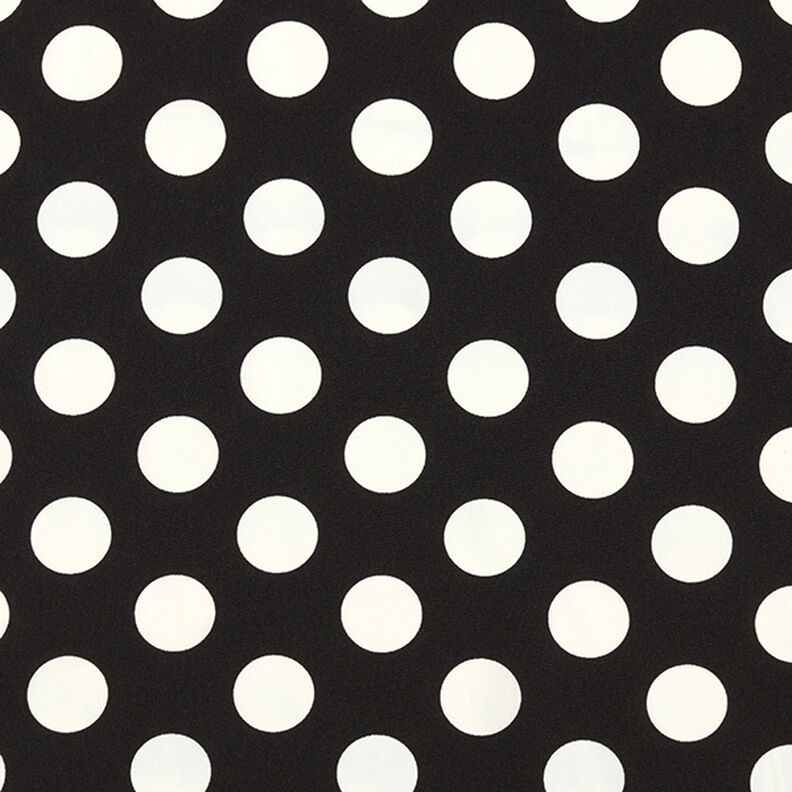Tecido crepe Polka Dots [2,5 cm] – preto,  image number 1