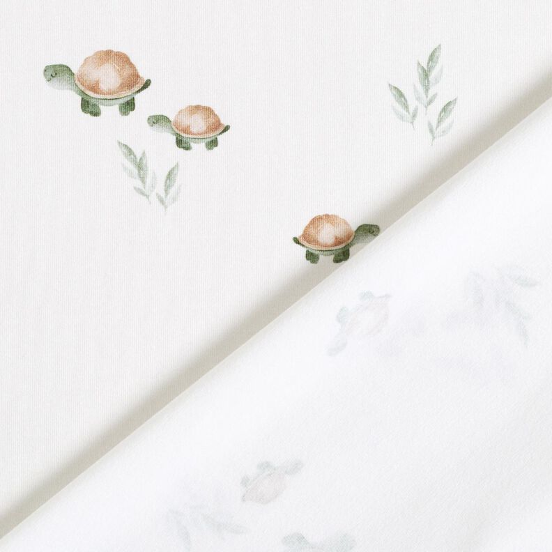 GOTS Jersey de algodão Tartarugas felizes Impressão Digital – marfim,  image number 4