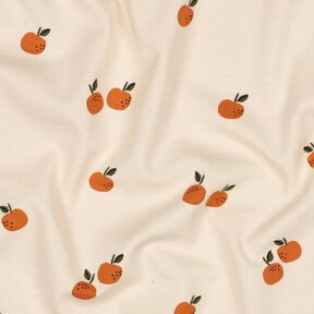 GOTS Jersey de algodão Laranjas | Poppy Fabrics – bege claro/cor de caramelo, 