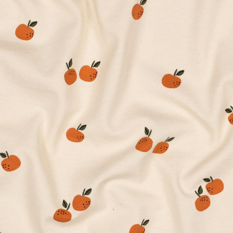 GOTS Jersey de algodão Laranjas | Poppy Fabrics – bege claro/cor de caramelo,  image number 2