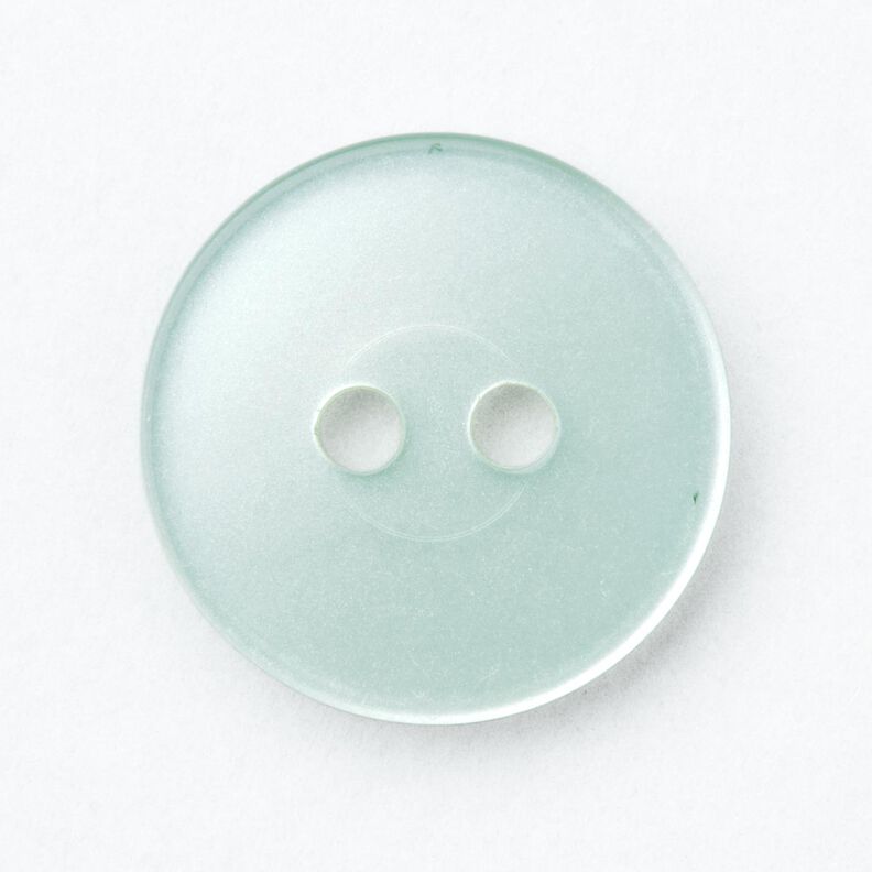 Botão de 2 furos brilhante [Ø 15 mm] – menta clara,  image number 1