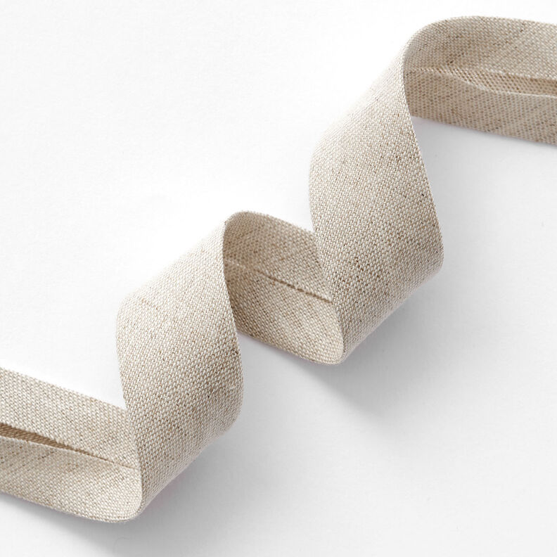Fita de vi&eacute;s Mix de linho [20 mm] &ndash; natural,  image number 1