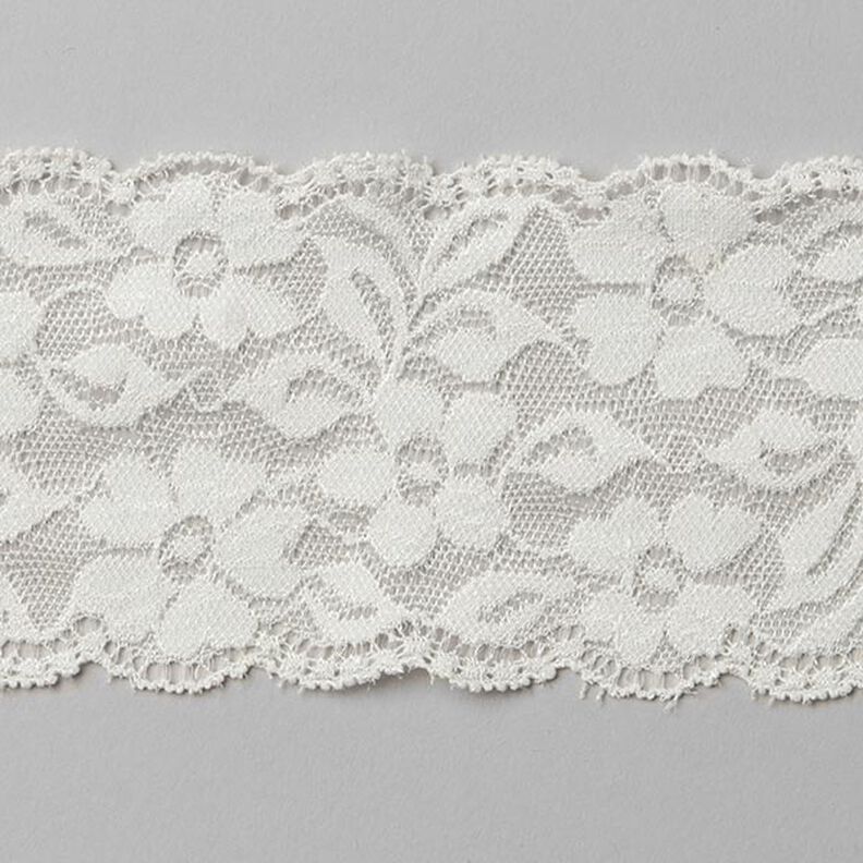 Renda elástica para lingerie [60 mm] - branco natural,  image number 1