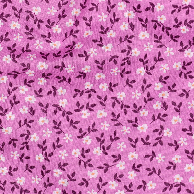 GOTS Popelina de algodão Flores espalhadas | Poppy Fabrics – pink/branco,  image number 2