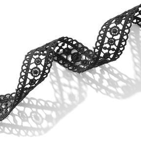 Fita de renda [ 25 mm ] – preto, 