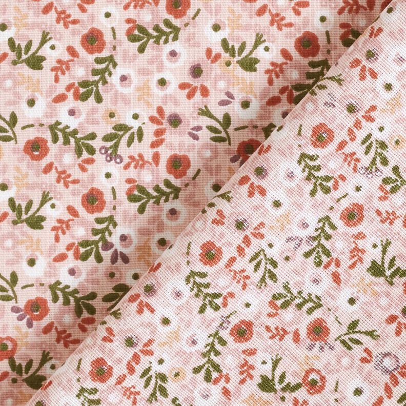 Popelina de algodão Florzinhas – rosé/cobre,  image number 4