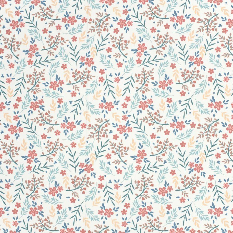 Tecido para fatos de banho UPF50 Gavinhas florais – branco sujo/ouro rosé,  image number 1