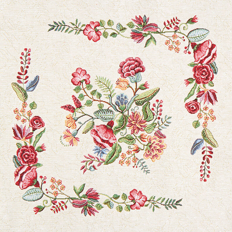 Peça de decoração Gobelina Motivo floral romântico – bege claro,  image number 1