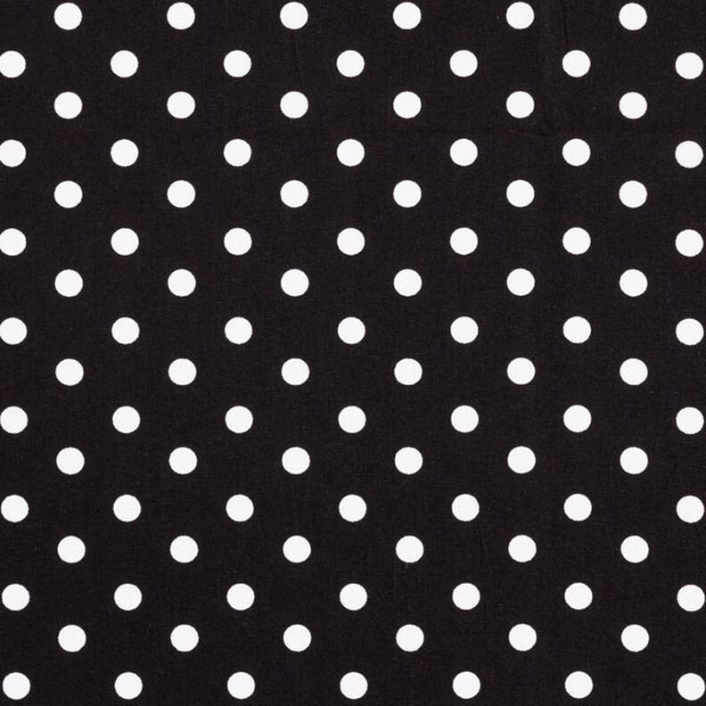 Popelina de algodão pintas grandes – preto/branco,  image number 1