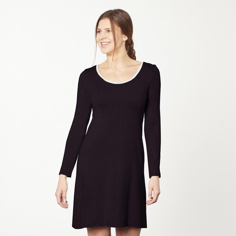 Jersey canelado Canelado fino 2-1-1-1 – preto,  image number 7