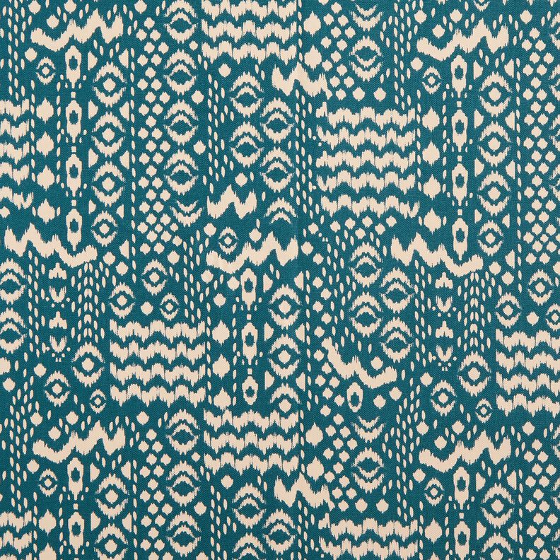 Tecido para decoração Lona Étnico – azul petróleo/natural,  image number 1