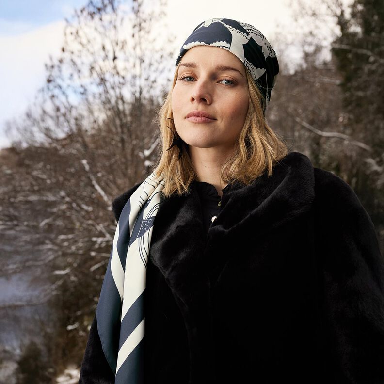 Painel de cetim Andorinhas | Katia Fabrics – antracite/creme,  image number 12