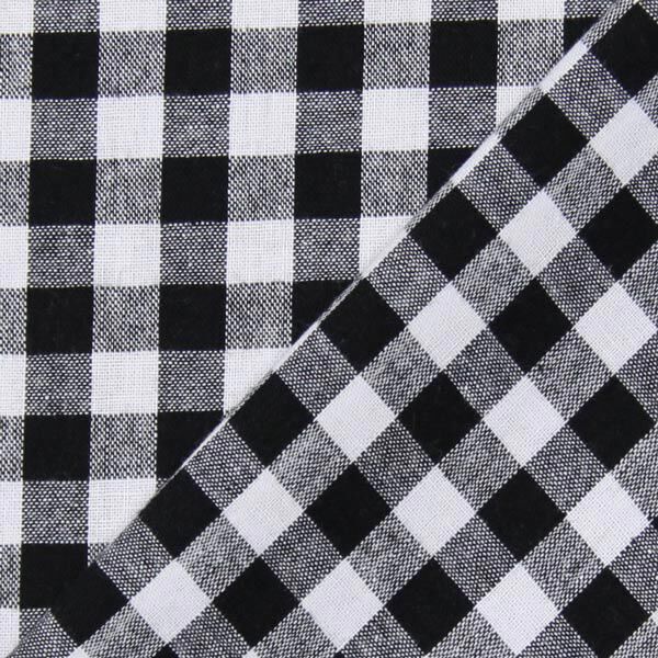 Tecido de algodão Vichy - 1 cm – preto,  image number 3