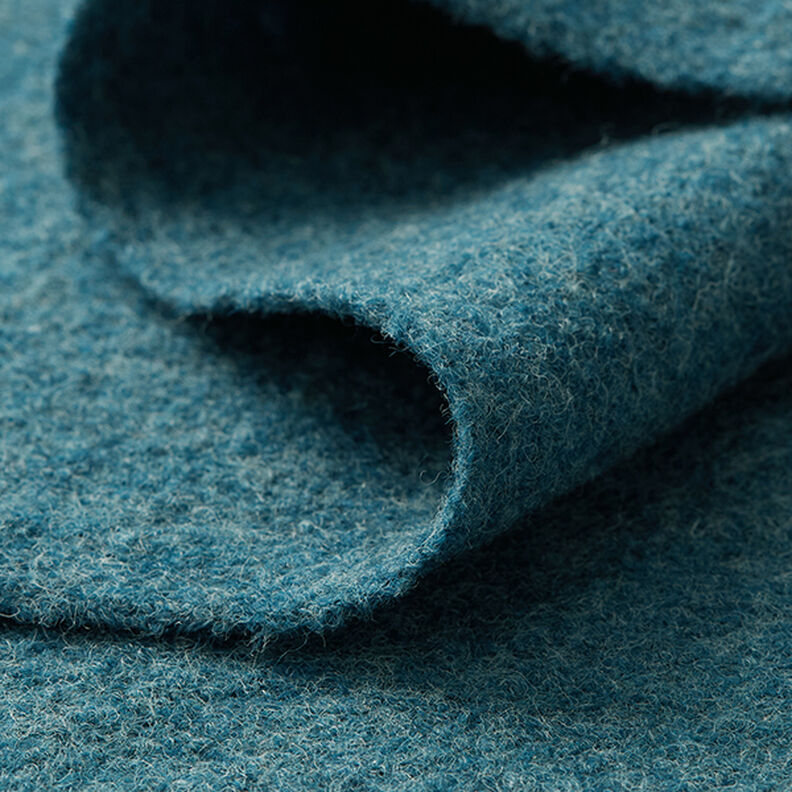 Lã grossa pisoada Melange – azul petróleo claro,  image number 4