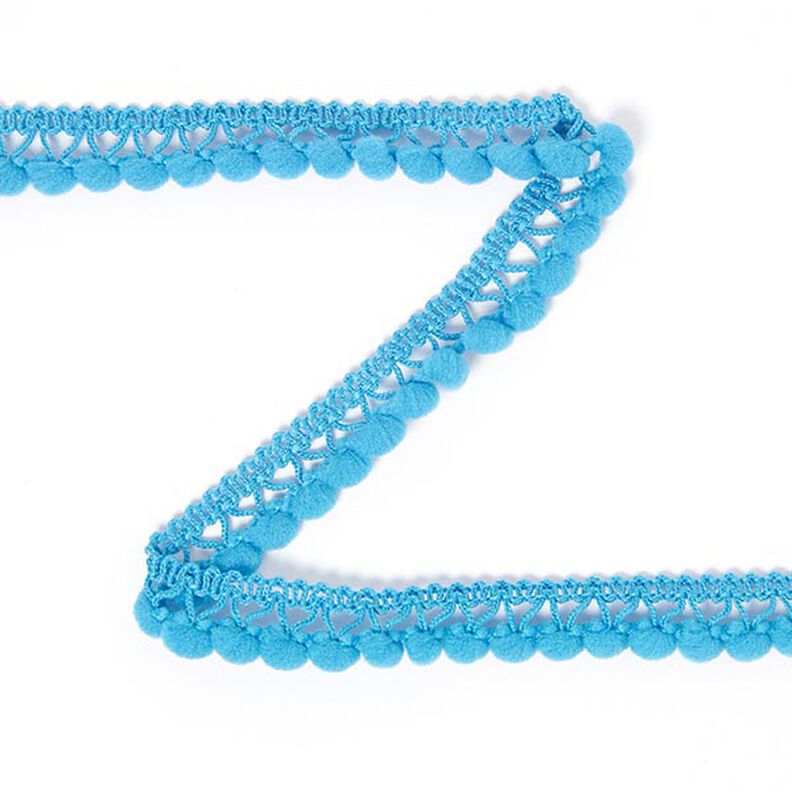 Debrum com pompons [10 mm] - turquesa,  image number 1