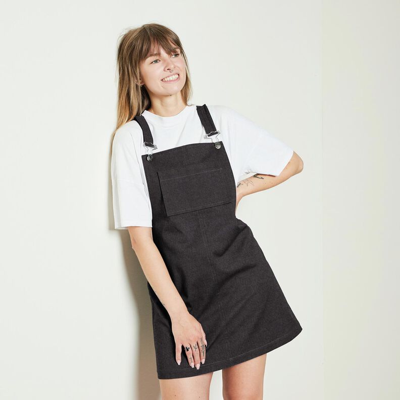 Denim Stretch Mistura de algodão, médio – preto,  image number 6