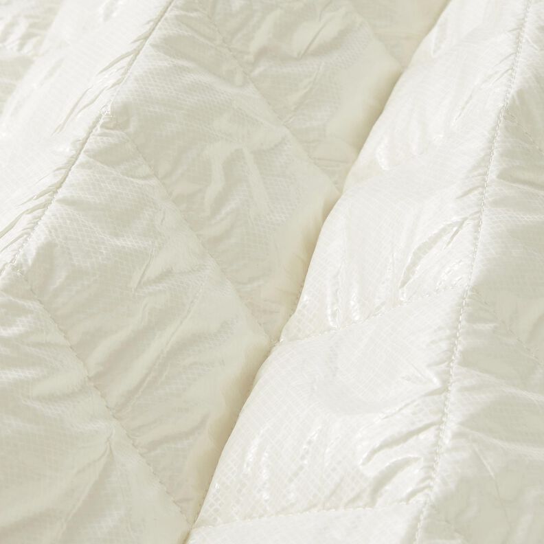 Tecido acolchoado brilho leve Losangos – marfim,  image number 2