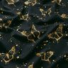 Jersey de algodão Borboletas douradas | Glitzerpüppi – preto,  thumbnail number 2
