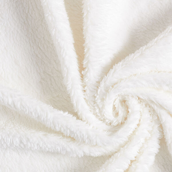 Sherpa de algodão lisa – branco sujo,  image number 3