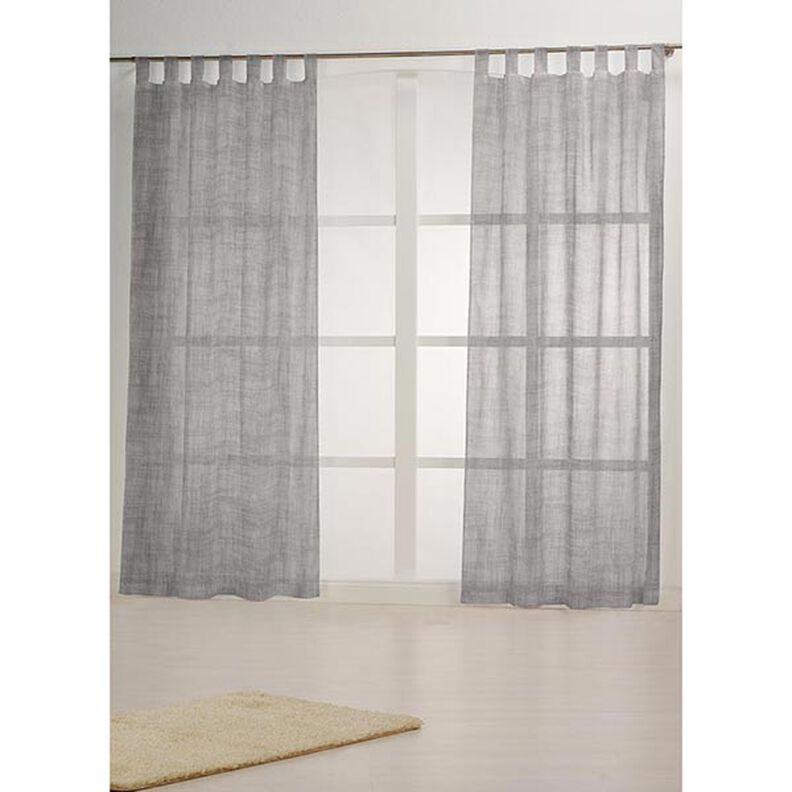 Tecido para cortinados Voile Ibiza 295 cm – cinzento claro,  image number 5