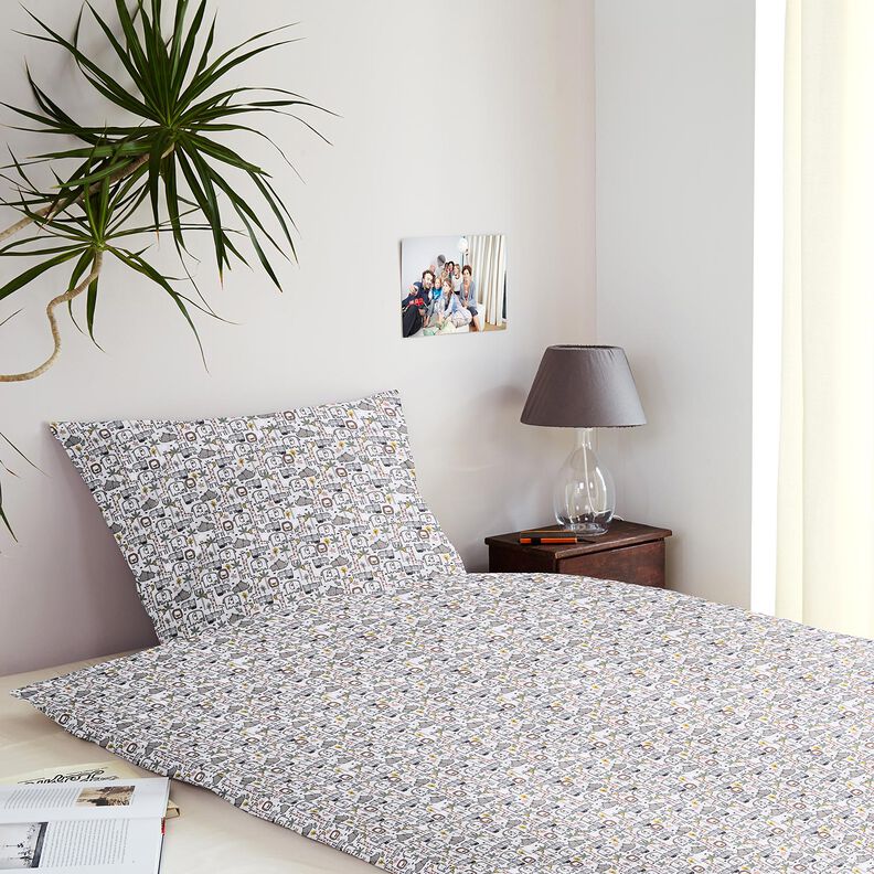 Tecido de algod&atilde;o Cretone Pequenos animais selvagens &ndash; cinzento-prateado,  image number 5