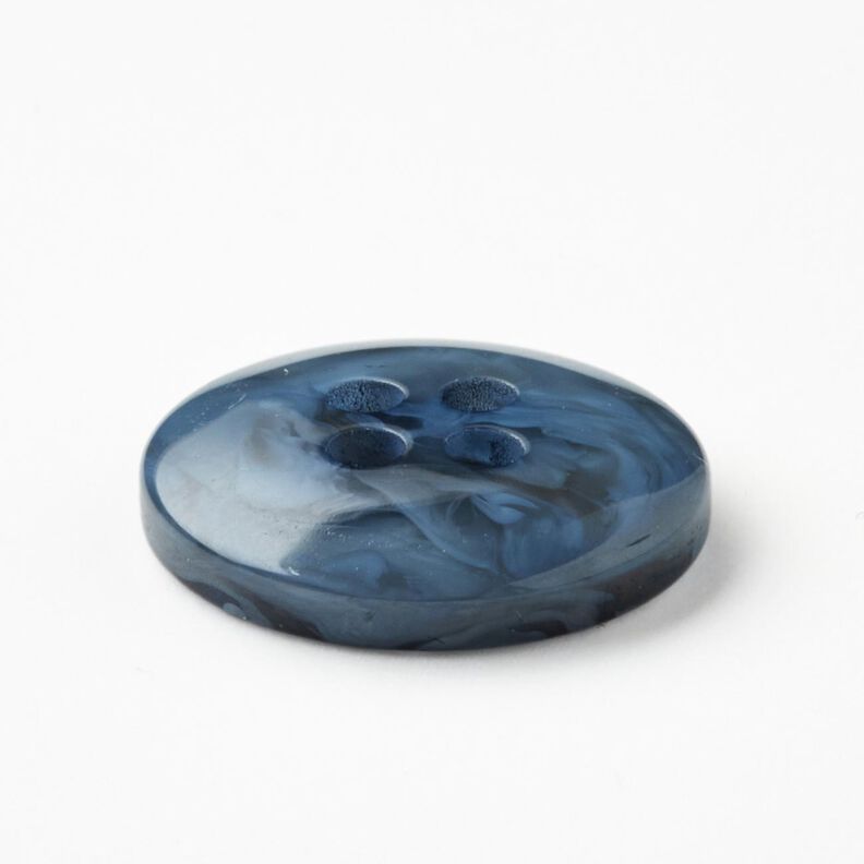 Botão de 4 furos marmoreado [Ø 15 mm] – azul brilhante,  image number 3