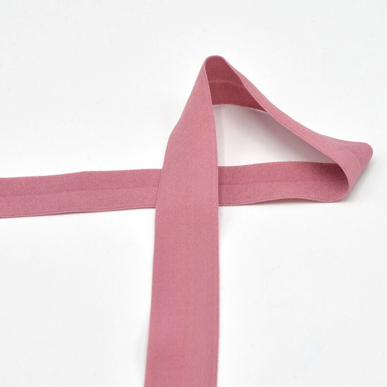 Fita de nastro elástica (fita elástica de dobrar) mate [20 mm] – rosa embaçado,  image number 1