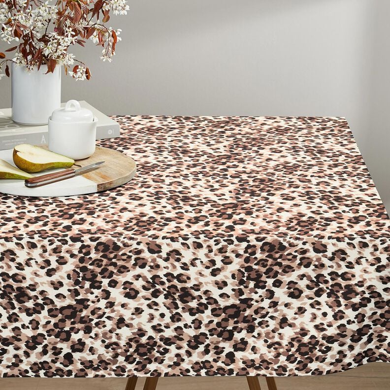 Tecido de algod&atilde;o Cretone Sarapintas Leo &ndash; bege claro/preto,  image number 5