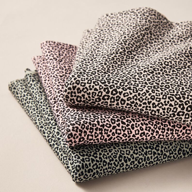 Jersey de algodão Mini estampado Leo – natural/preto,  image number 5