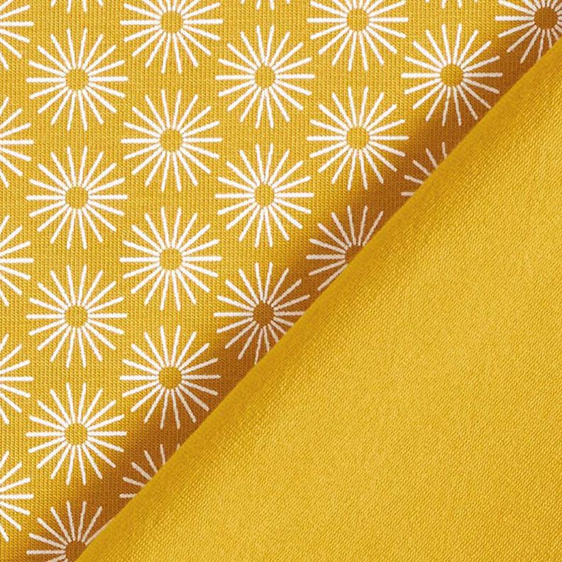 Jersey de algodão flores de brilho – amarelo-caril,  image number 4
