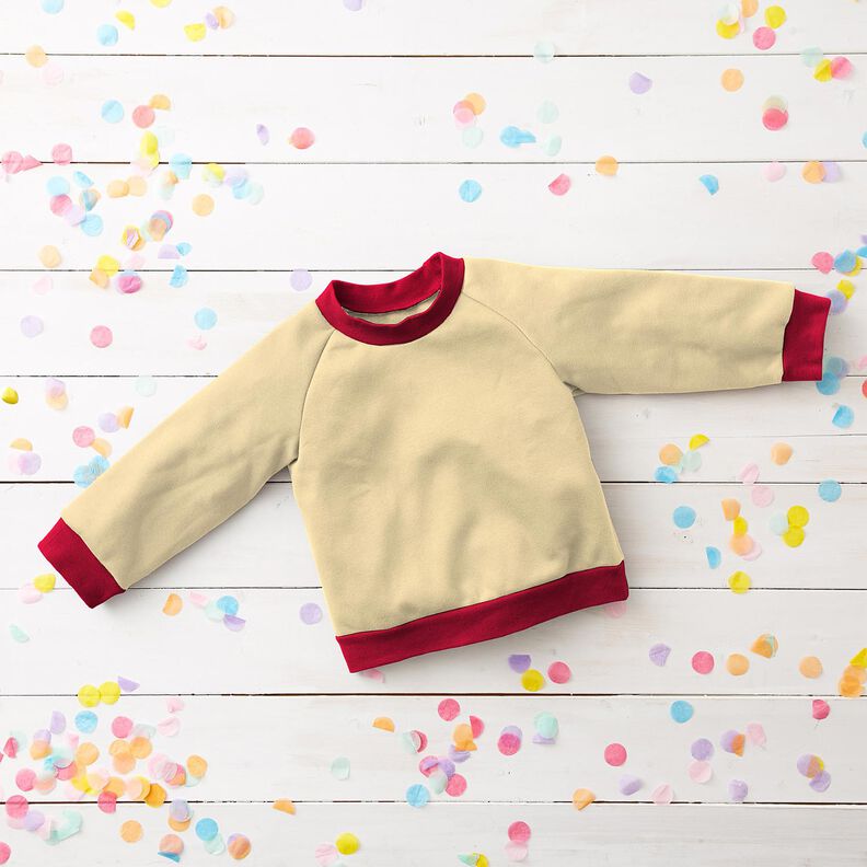 Sweat de algodão leve liso – amarelo-baunilha,  image number 11