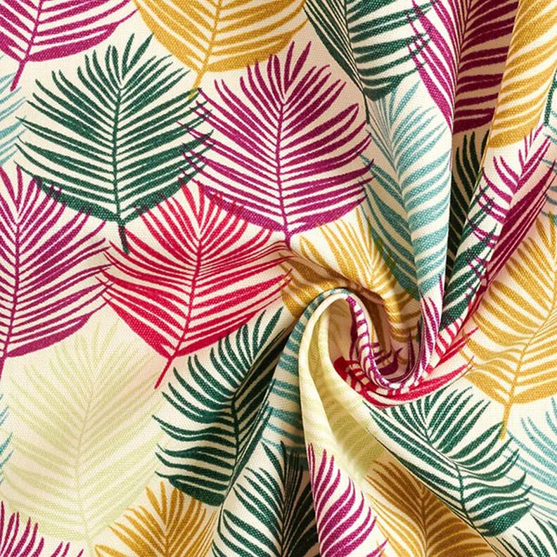 Tecido para decoração Exteriores Folhas tropicais – natural,  image number 3