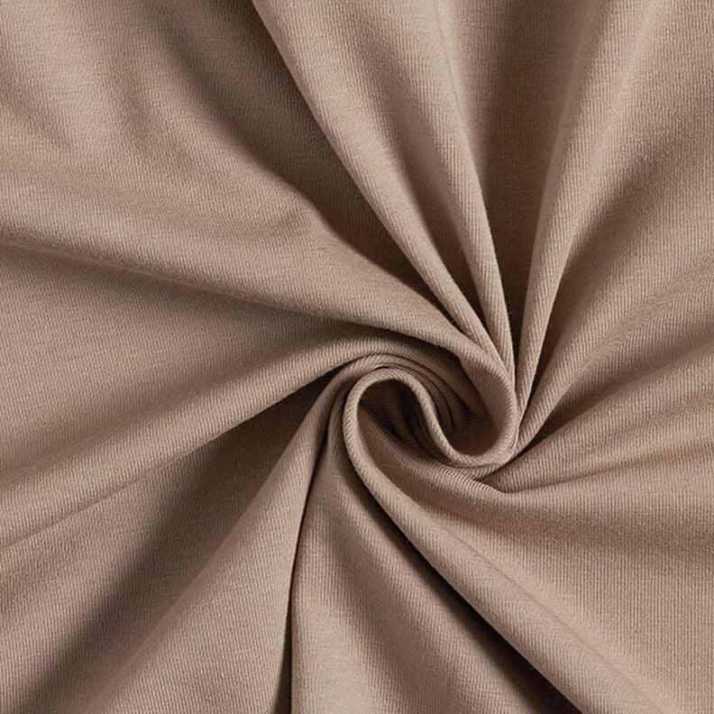 Jersey de algod&atilde;o m&eacute;dio liso &ndash; taupe | Retalho 60cm,  image number 1