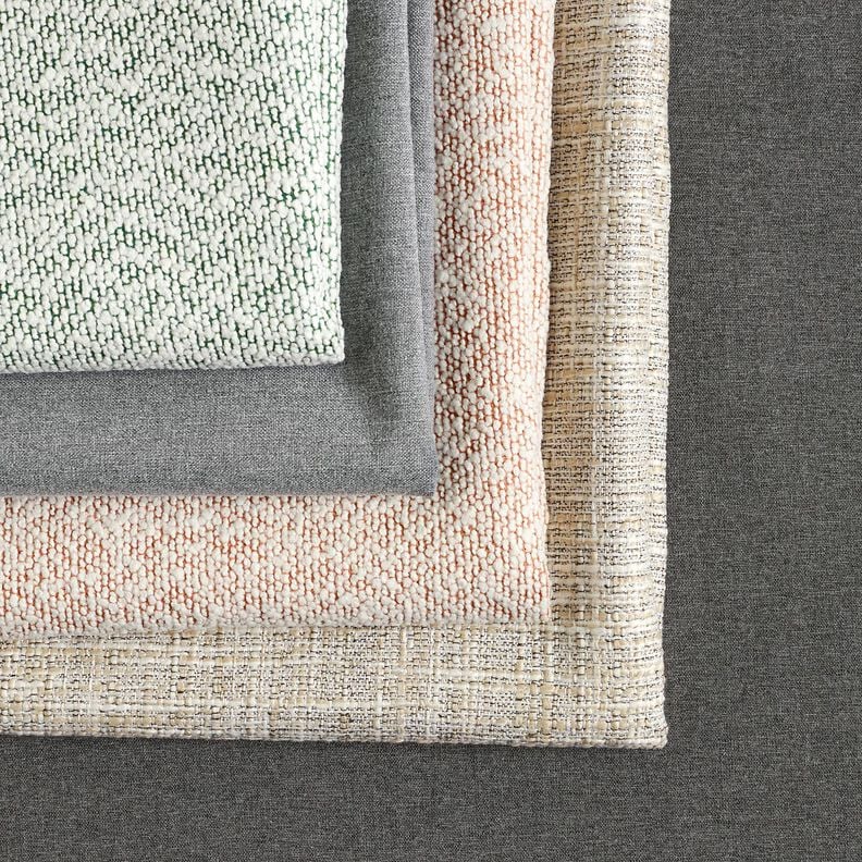 Tecido para exteriores Bouclé fino – salmão/branco sujo,  image number 5