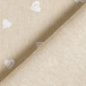 Tecido para decoração Meio linho Panamá Pequenos corações – branco/natural,  thumbnail number 4