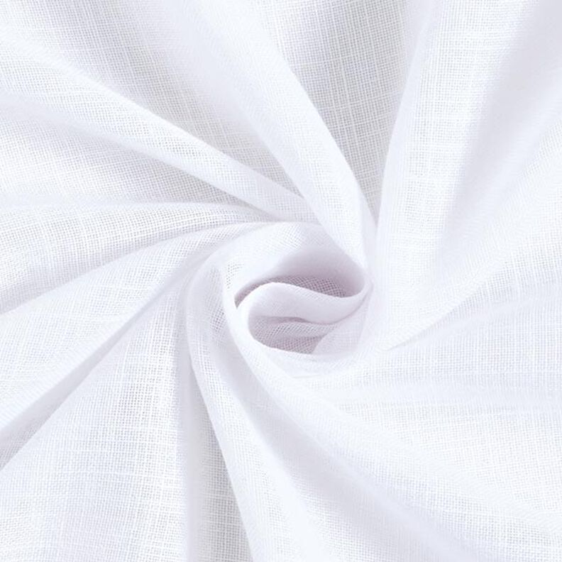 Tecido para cortinados Voile Look linho 300 cm – branco,  image number 1