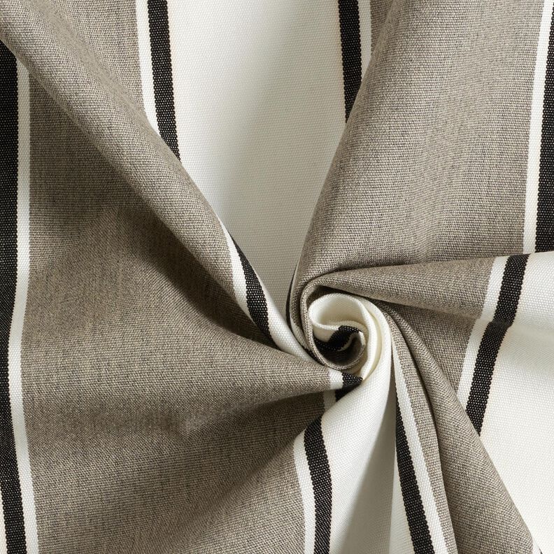 Tecido para exteriores Lona Riscas mistas – branco/cinzento,  image number 3